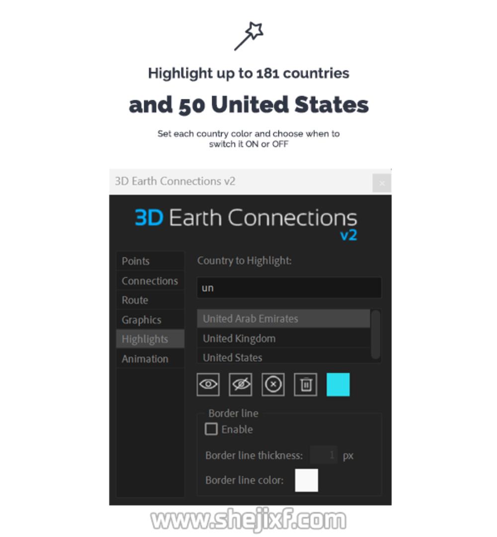 AE模板 科技感三维地球世界地图任意国家地点连线动画 Videohive  3D Earth Connections V2插图9