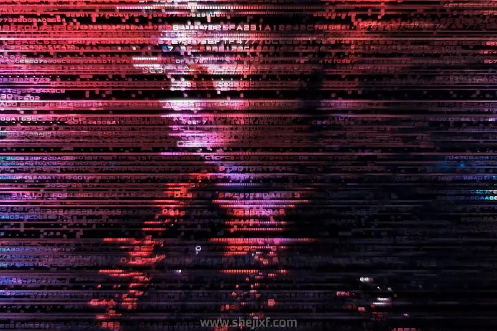 科幻未来派黑客代码故障视频转场AE视频模板素材 Digital Transitions and Short Intro插图