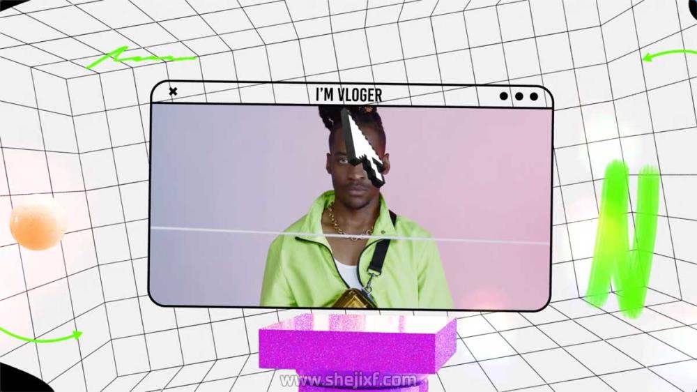 AE模板 现代抽象3D图像自媒体vlog照片展示服装宣传片开场视频特效 My Space: Abstract 3D Intro插图1