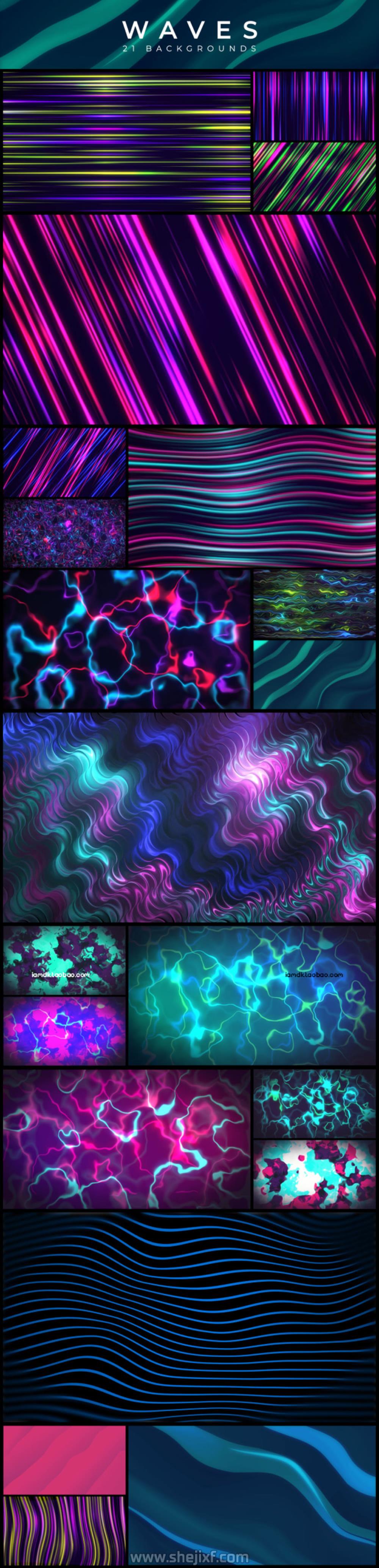 AE脚本 300组循环背景抽象科技感HUD渐变点线粒子视频动画预设 iBG | 300+ Loop Backgrounds插图11