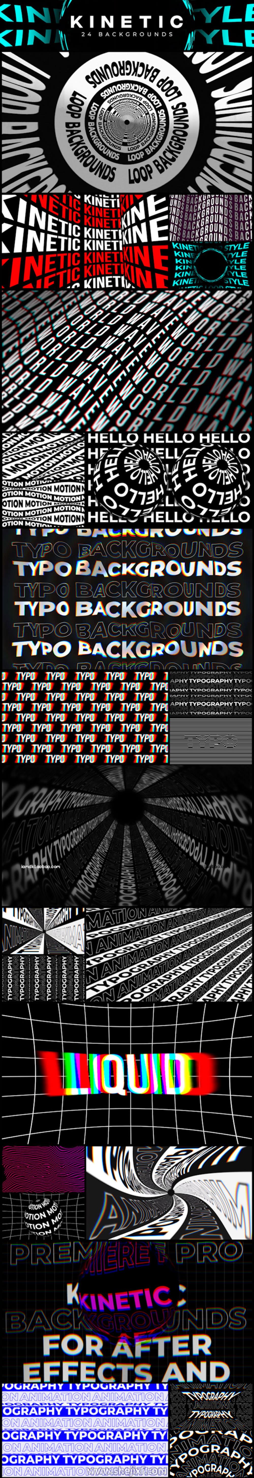 AE脚本 300组循环背景抽象科技感HUD渐变点线粒子视频动画预设 iBG | 300+ Loop Backgrounds插图14