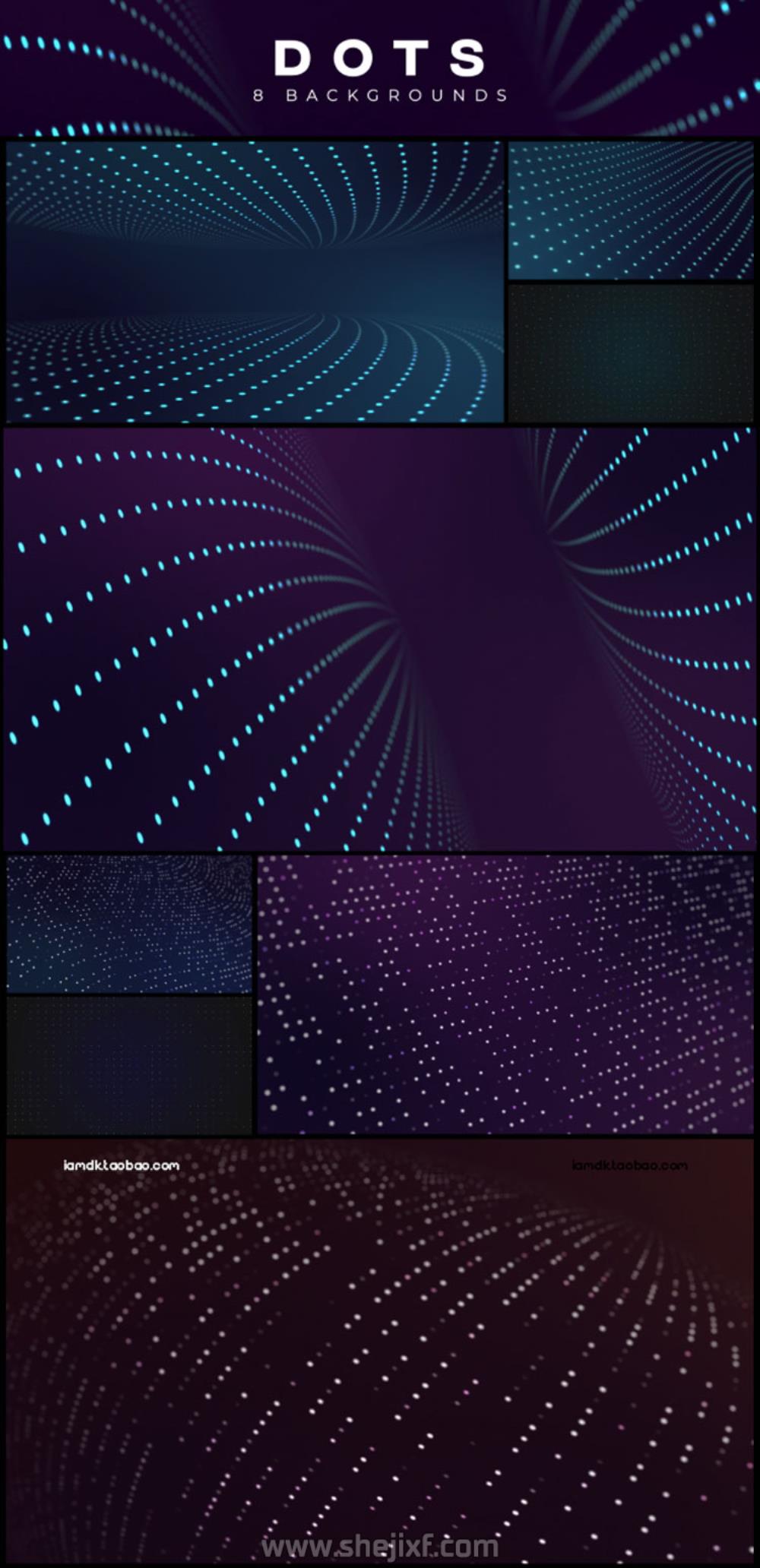 AE脚本 300组循环背景抽象科技感HUD渐变点线粒子视频动画预设 iBG | 300+ Loop Backgrounds插图17