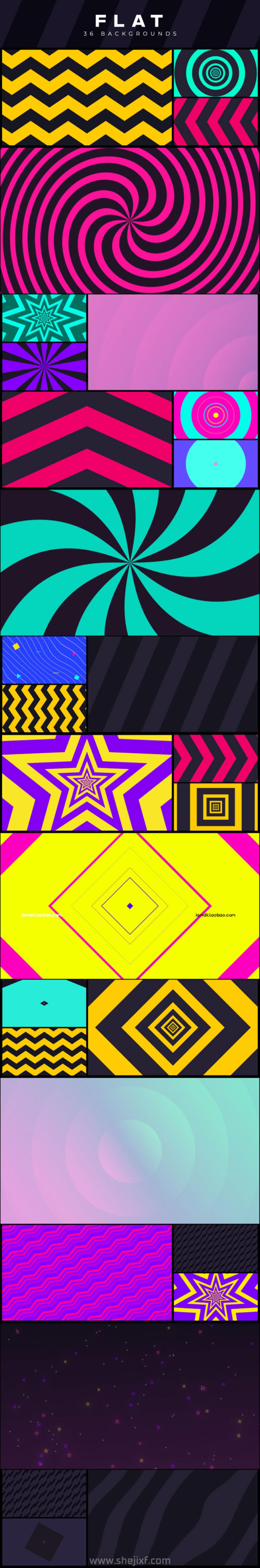 AE脚本 300组循环背景抽象科技感HUD渐变点线粒子视频动画预设 iBG | 300+ Loop Backgrounds插图18