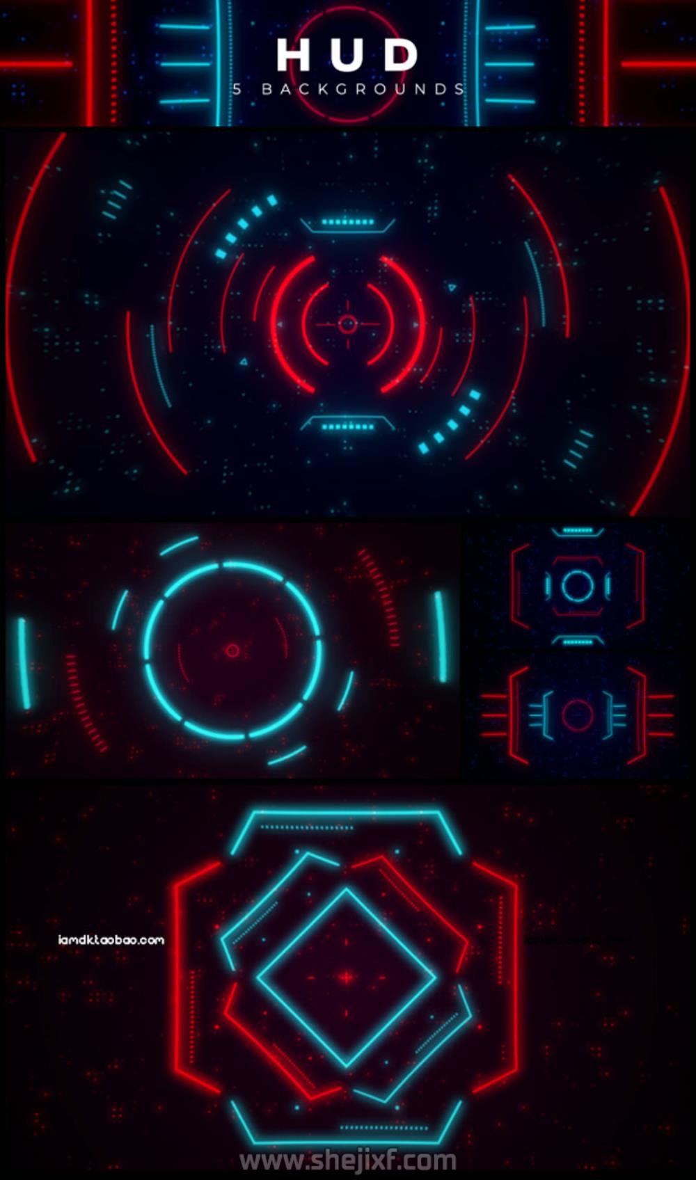 AE脚本 300组循环背景抽象科技感HUD渐变点线粒子视频动画预设 iBG | 300+ Loop Backgrounds插图21