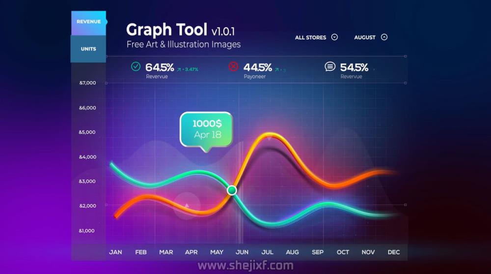 炫酷企业销售计划数据表信息图表设计AE视频模板素材 Graph Tool Infographics Сharts Bundle插图2