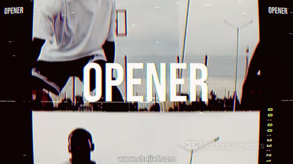 潮流像素故障风标题徽标Logo设计AE视频模板素材 VHS Style Opener插图3