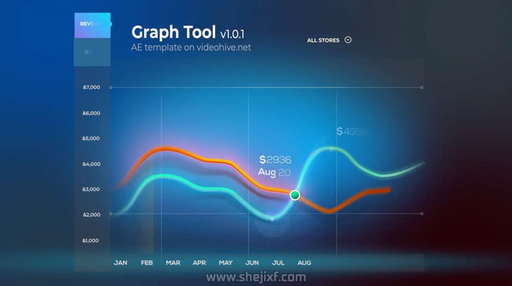 炫酷企业销售计划数据表信息图表设计AE视频模板素材 Graph Tool Infographics Сharts Bundle插图6