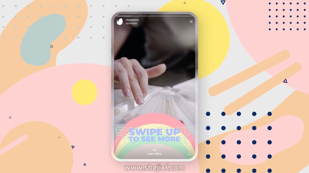 20款优雅品牌推广新媒体视频海报设计AE模板 Instagram Swipe Up Stories插图4