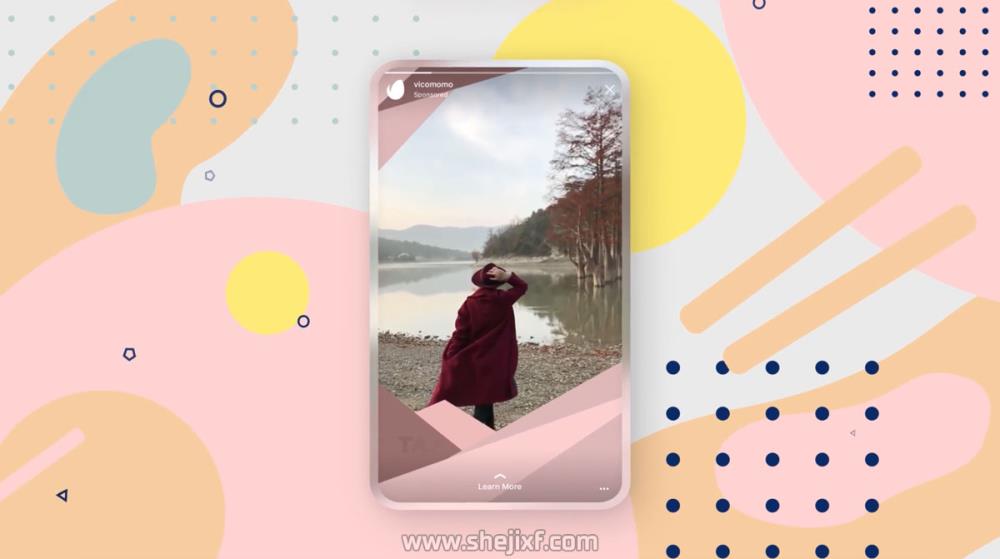 20款优雅品牌推广新媒体视频海报设计AE模板 Instagram Swipe Up Stories插图6