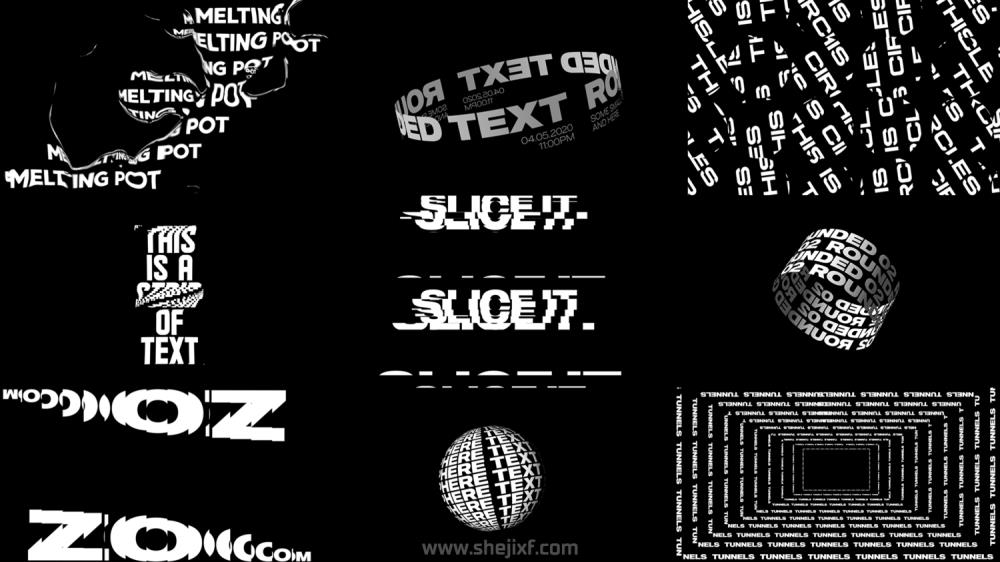 潮流动力学标题徽标Logo设计动态展示AE视频模板素材 Collab Studio – Kinetic Type I插图