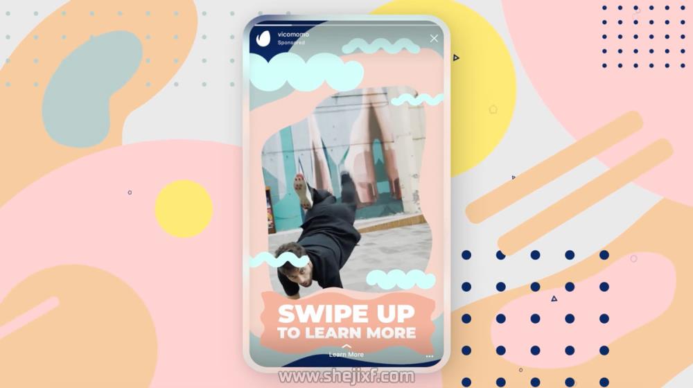 20款优雅品牌推广新媒体视频海报设计AE模板 Instagram Swipe Up Stories插图7