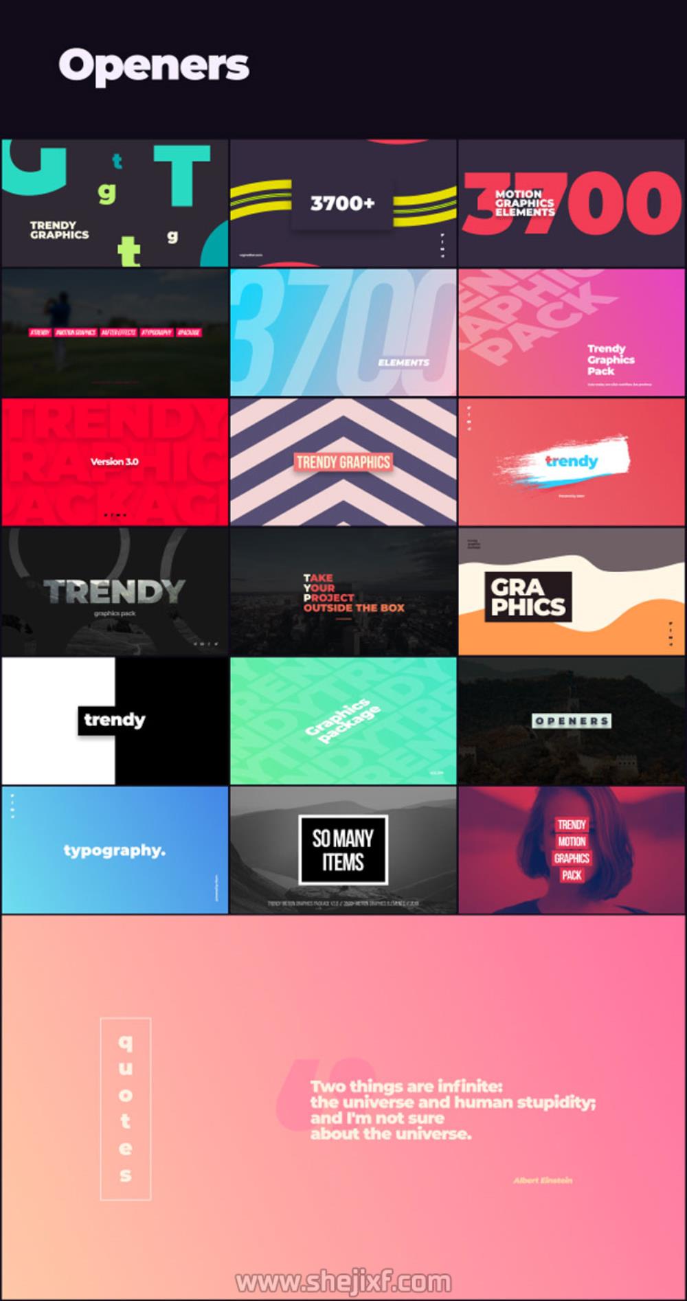 4300多款社交新媒体海报标题图标背景元素动画视频模板素材 Motion Graphics Pack插图11