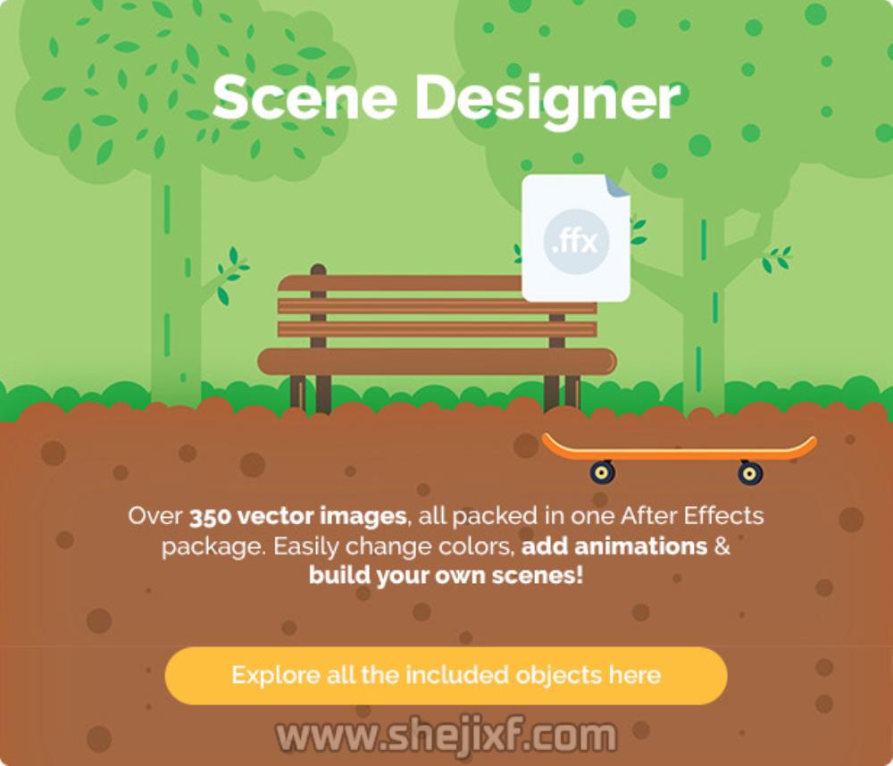 AE模板 有趣动物角色绑定动作卡通MG动画预设工具包V2 Animal Character Animation Explainer Toolkit插图12