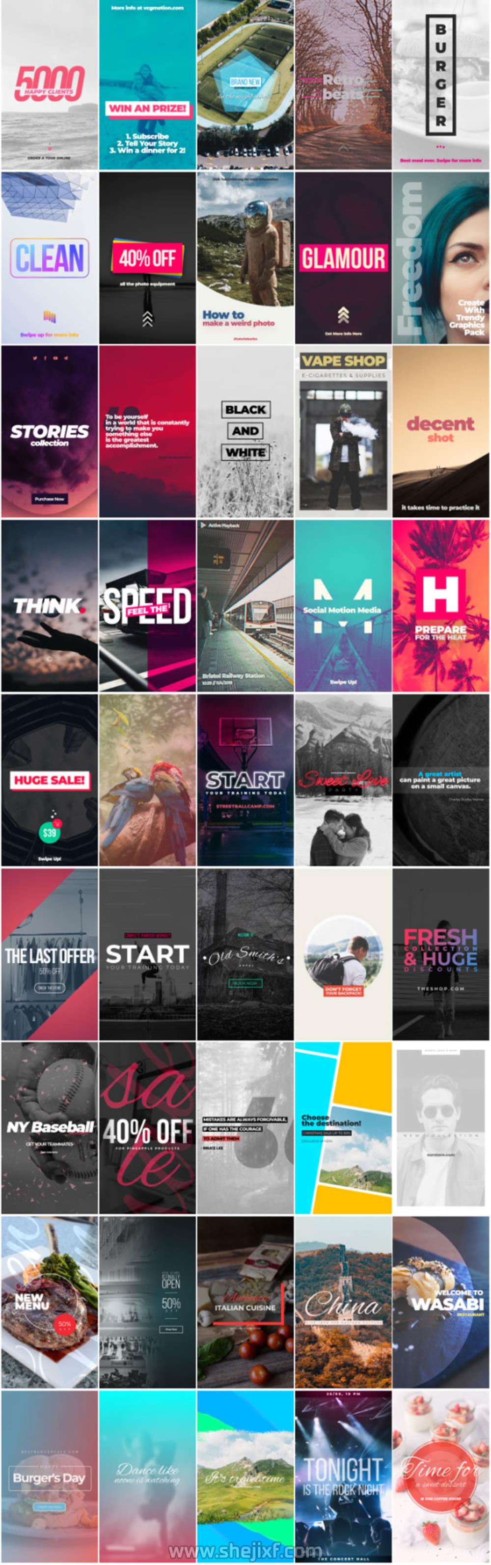 4300多款社交新媒体海报标题图标背景元素动画视频模板素材 Motion Graphics Pack插图15