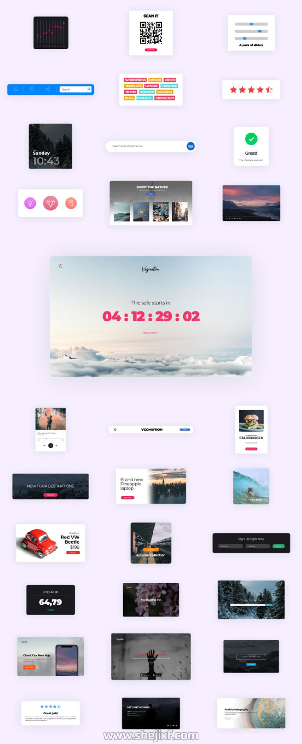 4300多款社交新媒体海报标题图标背景元素动画视频模板素材 Motion Graphics Pack插图17