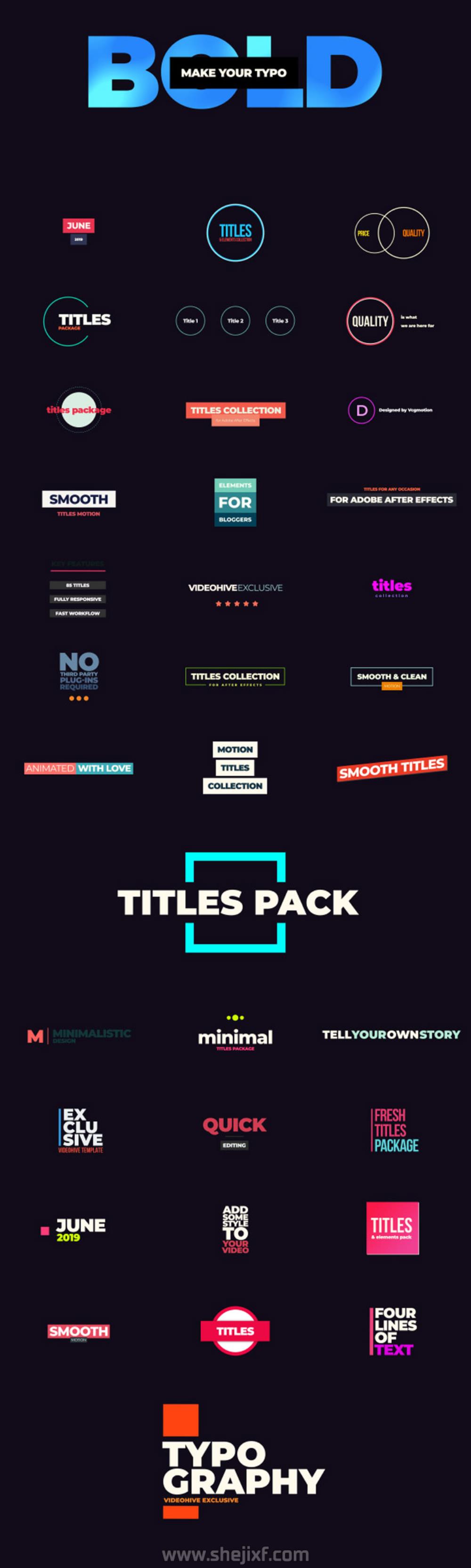 4300多款社交新媒体海报标题图标背景元素动画视频模板素材 Motion Graphics Pack插图25