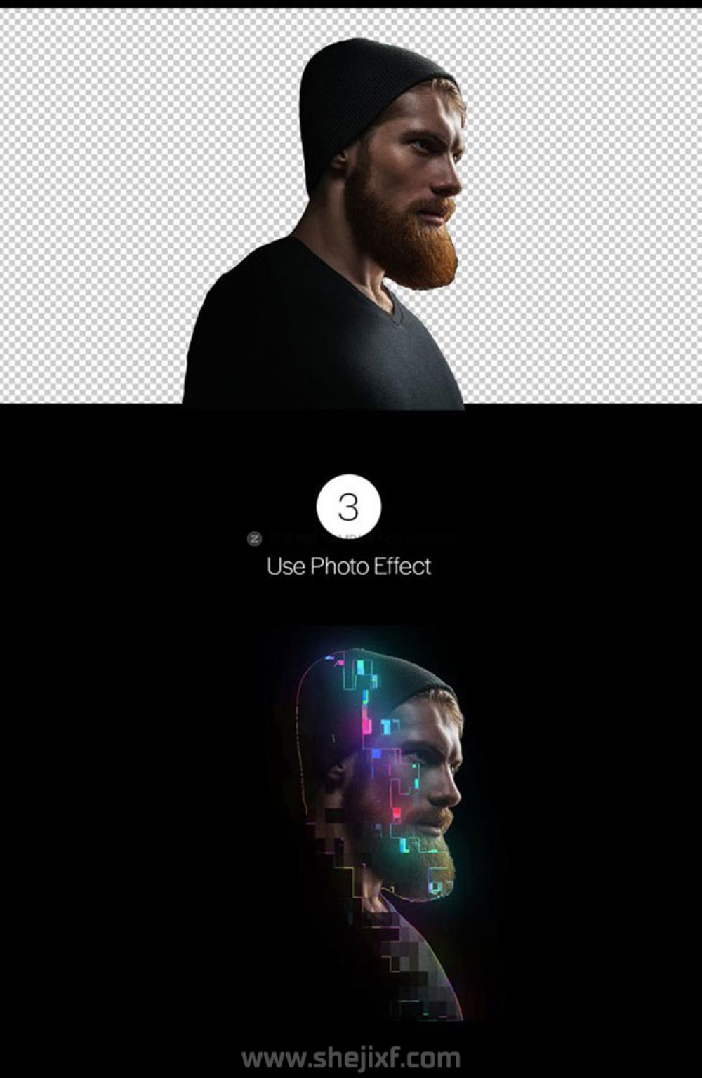 AE+PR脚本 图片边缘烟雾粒子飘散信号损坏能量像素拖尾特效预设V7 Photo Effects Animator V7插图2