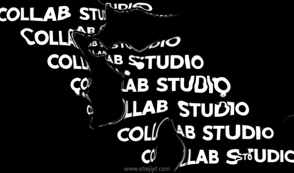 潮流动力学标题徽标Logo设计动态展示AE视频模板素材 Collab Studio – Kinetic Type I插图1