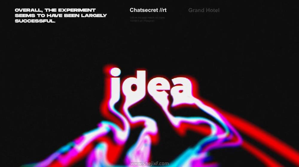 潮流扭曲起伏虹彩经线印刷标题徽标Logo设计动态演示效果AE视频模板素材 Warp Typographics插图1