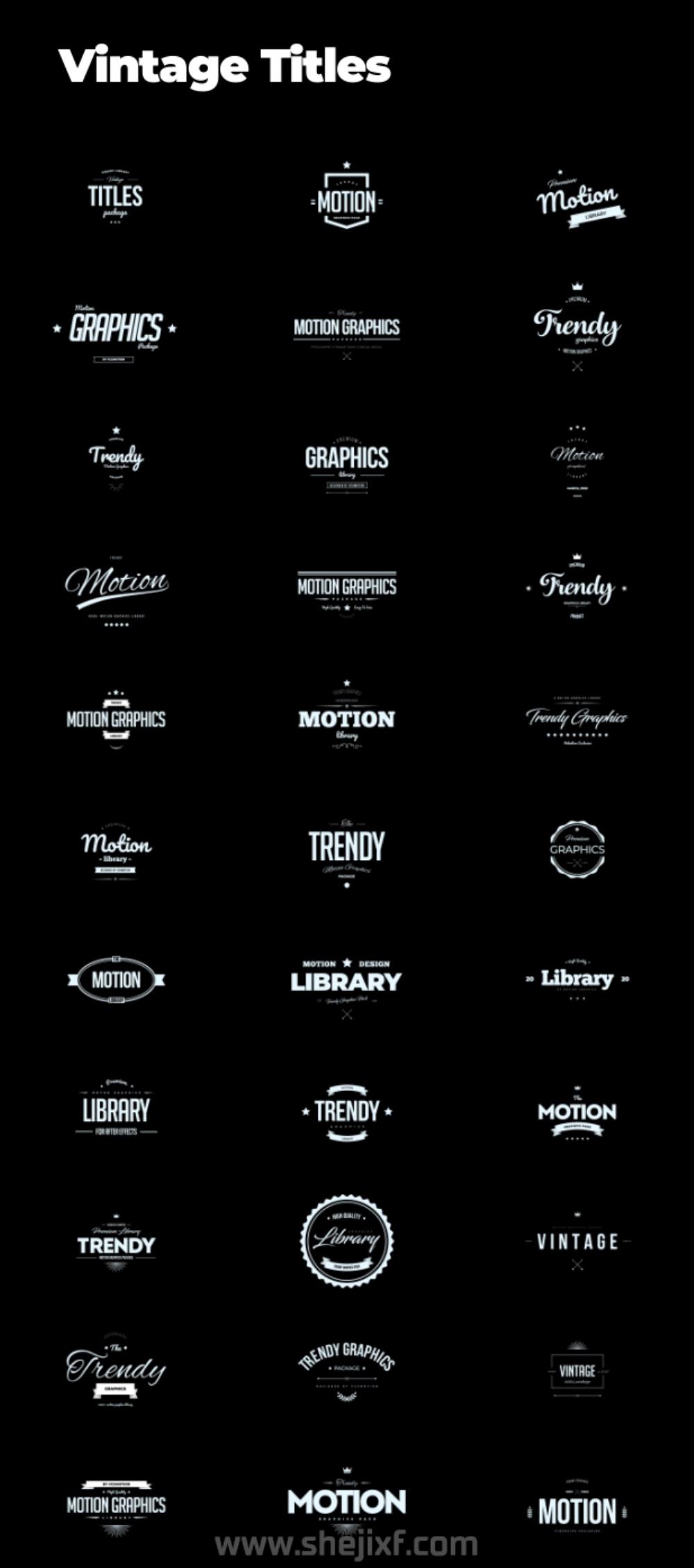 4300多款社交新媒体海报标题图标背景元素动画视频模板素材 Motion Graphics Pack插图34