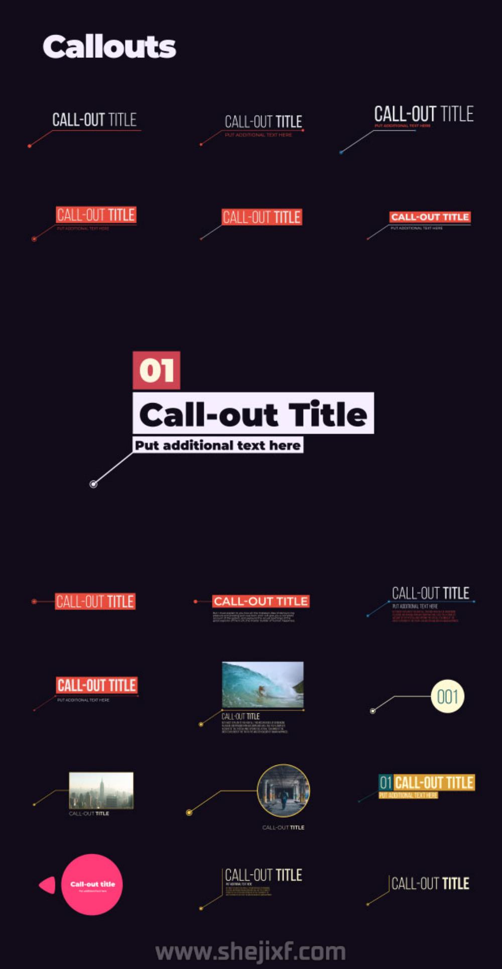 4300多款社交新媒体海报标题图标背景元素动画视频模板素材 Motion Graphics Pack插图35