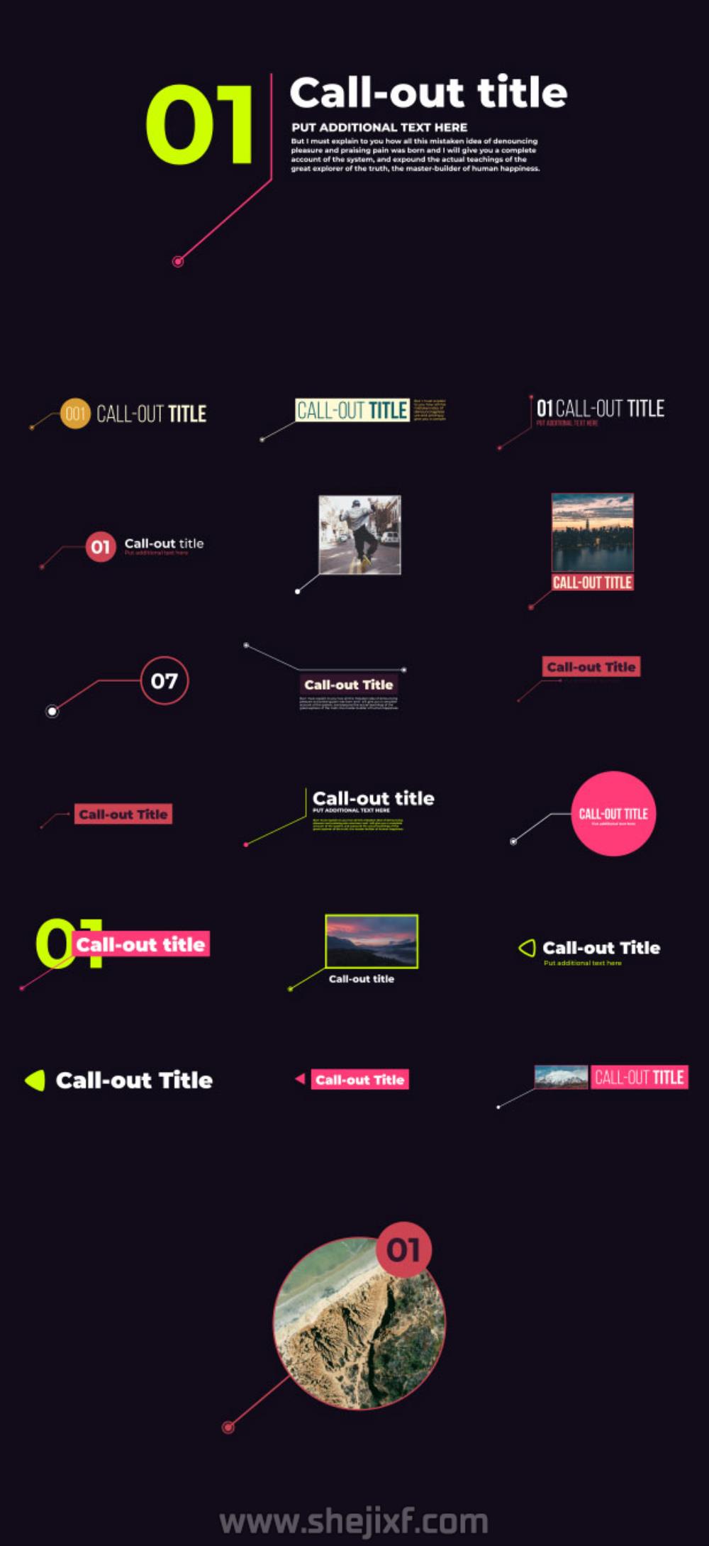 4300多款社交新媒体海报标题图标背景元素动画视频模板素材 Motion Graphics Pack插图36