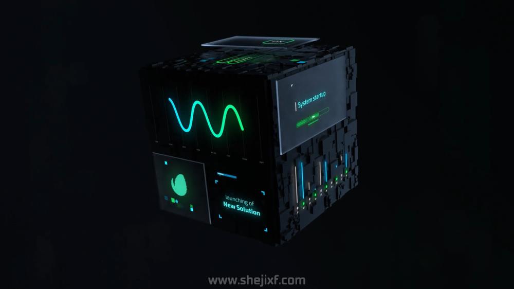 现代高科技智能VR互联网大数据预告片设计AE模板素材 Videohive  Cyber Technology Trailer插图2