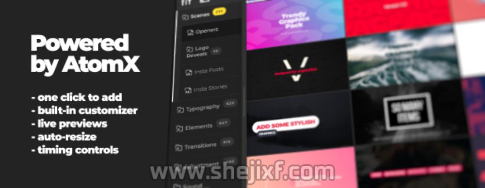 4300多款社交新媒体海报标题图标背景元素动画视频模板素材 Motion Graphics Pack插图2