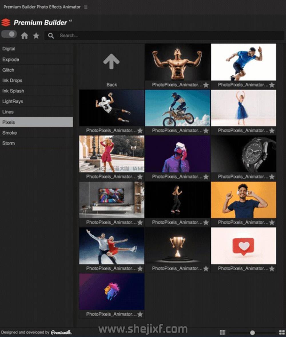 AE+PR脚本 图片边缘烟雾粒子飘散信号损坏能量像素拖尾特效预设V7 Photo Effects Animator V7插图37
