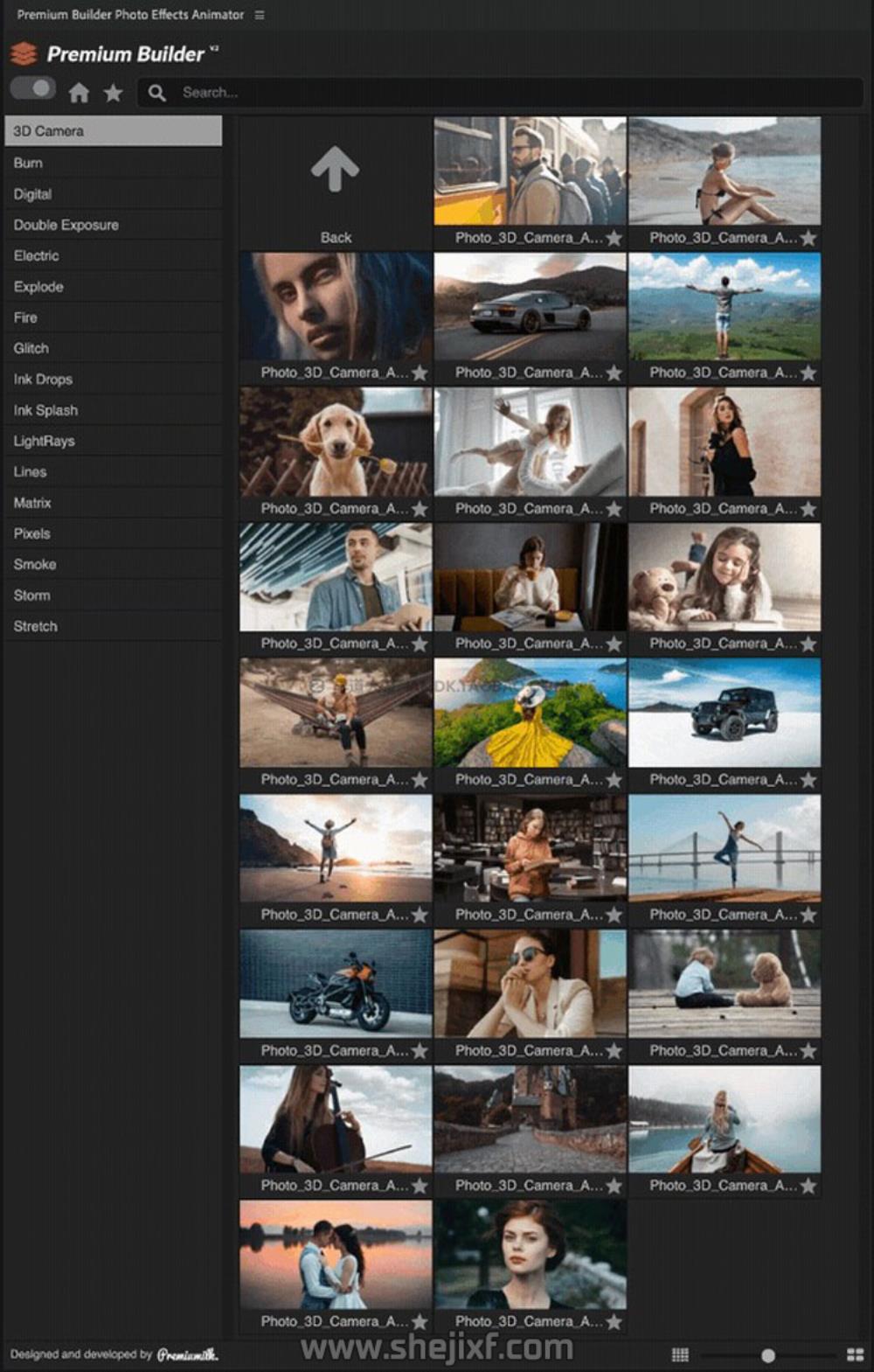 AE+PR脚本 图片边缘烟雾粒子飘散信号损坏能量像素拖尾特效预设V7 Photo Effects Animator V7插图8