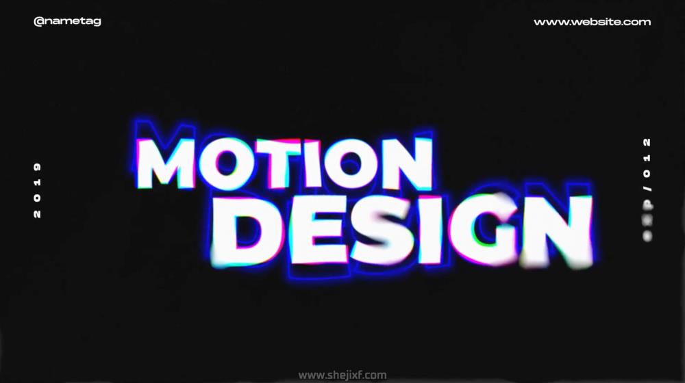 潮流扭曲起伏虹彩经线印刷标题徽标Logo设计动态演示效果AE视频模板素材 Warp Typographics插图6