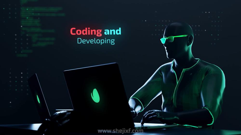 现代高科技智能VR互联网大数据预告片设计AE模板素材 Videohive  Cyber Technology Trailer插图8