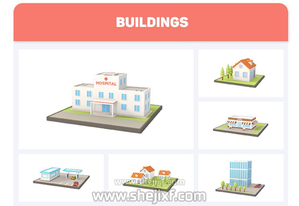 AE脚本-三维卡通人物角色场景图标建筑标题介绍MG动画工具包V2.2 3D Characters Explainer Toolkit插图20